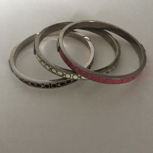 Coach bangle bracelet. Set of 3